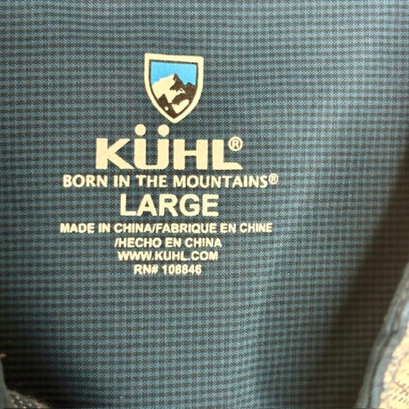 Kuhl DILLINGR™ Plaid Flannel Shirt Outdoor Workwear - Olive/Sage/Grey - L - Picture 6 of 9